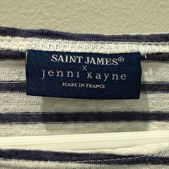 Saint James x Jenni Kayne Classic Striped Long Sleeve Top boatneck linen size  M - Picture 4 of 13